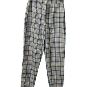 Nasty Gal Plaid High-Rise Pants UK Academia Style Vintage-Inspired Repairable